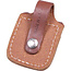 Gift Set Zippo Lighter Brushed Chrome met Leather Pouch Brown Loop