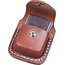 Gift Set Zippo Lighter Brushed Chrome met Leather Pouch Brown Loop