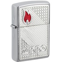 Aansteker Zippo Logo & Flame Emblem