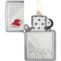 Aansteker Zippo Logo & Flame Emblem