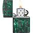 Lighter Zippo Pattern Design Glow in the Dark Green