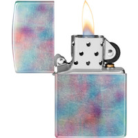Lighter Zippo Tumbled Chrome Z-Fusion Holographic