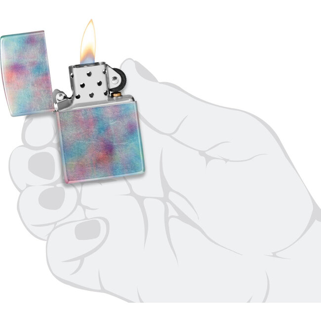 Aansteker Zippo Tumbled Chrome Z-Fusion Holographic