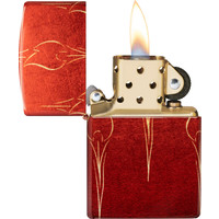 Aansteker Zippo Tumbled Brass Z-Fusion Flowers