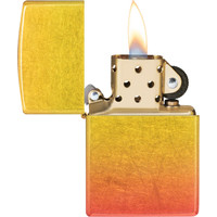 Lighter Zippo Tumbled Brass Z-Fusion Orange Yellow