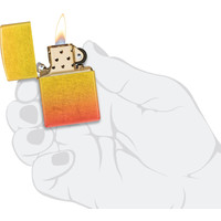 Lighter Zippo Tumbled Brass Z-Fusion Orange Yellow