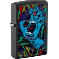Lighter Zippo Santa Cruz Artist Hand Black Light
