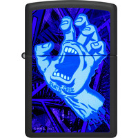 Lighter Zippo Santa Cruz Artist Hand Black Light