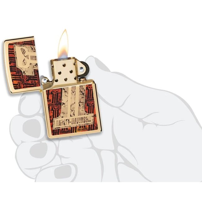 Lighter Zippo Harley Davidson 1 Skull Z-Fusion
