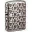 Aansteker Zippo Armor Case Geometric Pattern Silver Plate