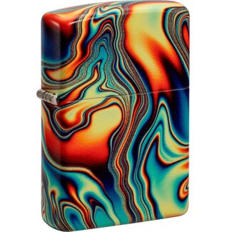 Zippo Aansteker Zippo Colorful Swirl Glow in the Dark Green