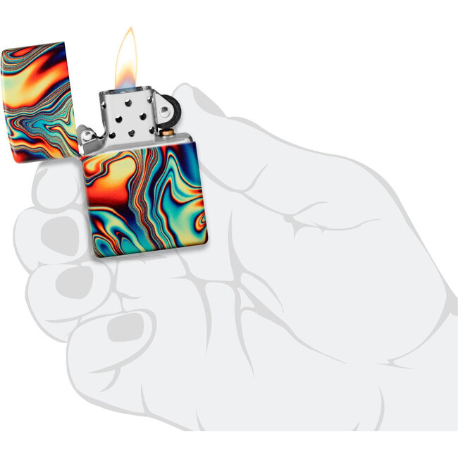 Aansteker Zippo Colorful Swirl Glow in the Dark Green