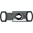 Cigar Cutter Double Cut Black Silver