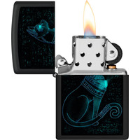 Lighter Zippo Spiritual Cat Design Glow in the Dark