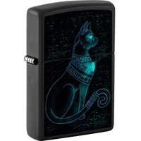 Lighter Zippo Spiritual Cat Design Glow in the Dark