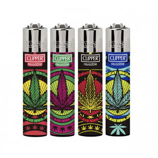 Clipper Set of 4 Clipper Lighters World Leaves