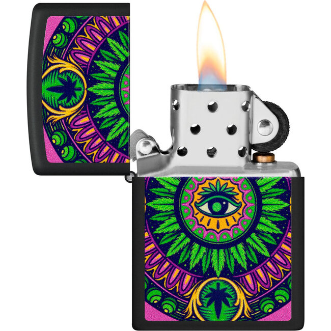 Aansteker Zippo Cannabis Eye Glow in the Dark