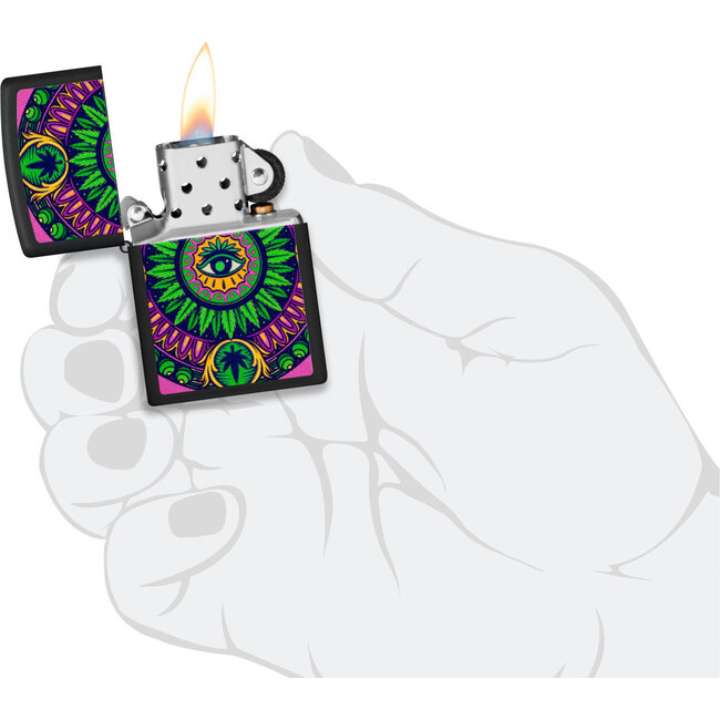 Lighter Zippo Cannabis Eye Glow in the Dark