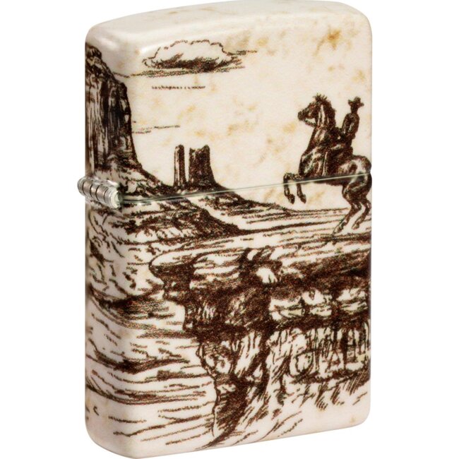 Lighter Zippo Wild West Scene