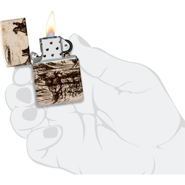 Lighter Zippo Wild West Scene