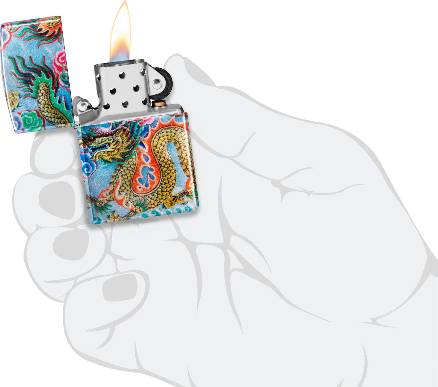 Lighter Zippo Dragon Design Haddocks