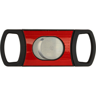 Cigar Cutter Double Cut Black Red