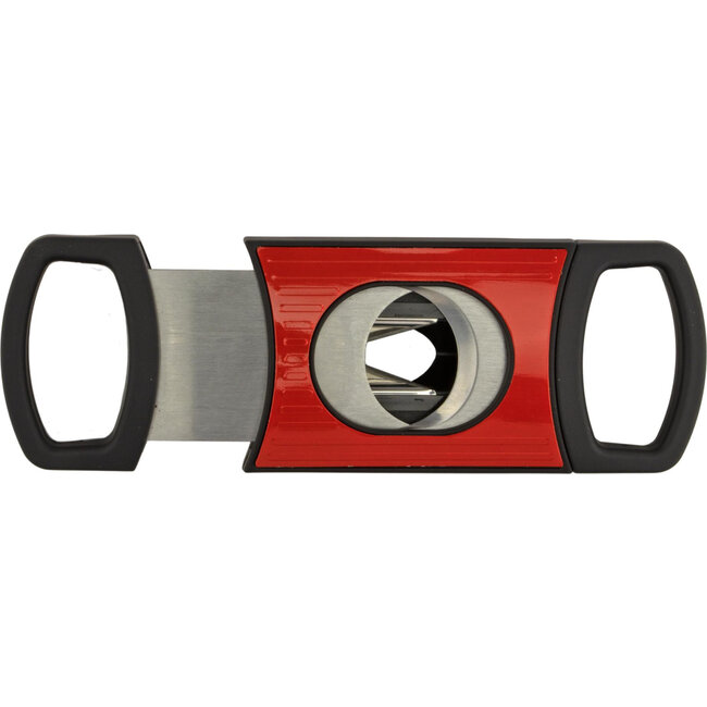 Cigar Cutter Double Cut Black Red