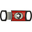 Cigar Cutter Double Cut Black Red