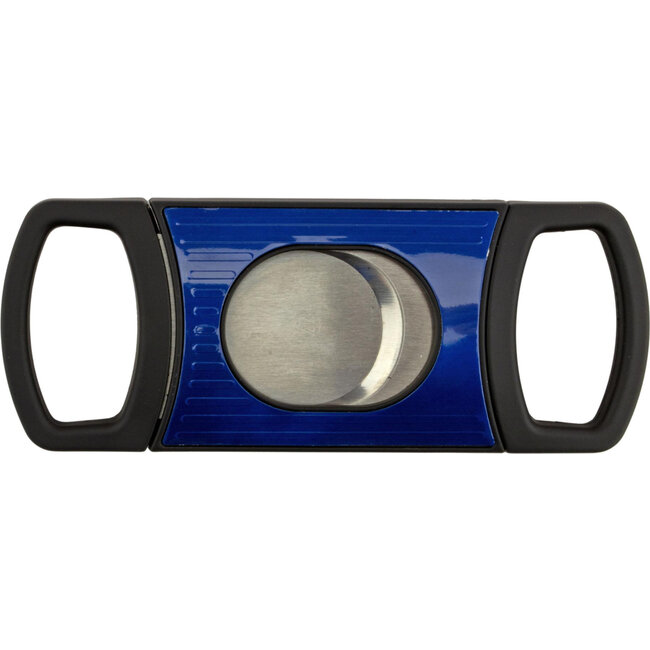 Cigar Cutter Double Cut Black Blue