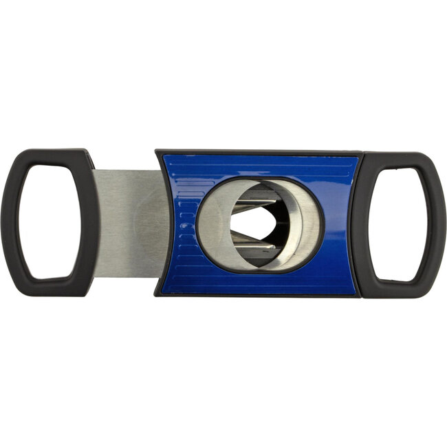 Cigar Cutter Double Cut Black Blue