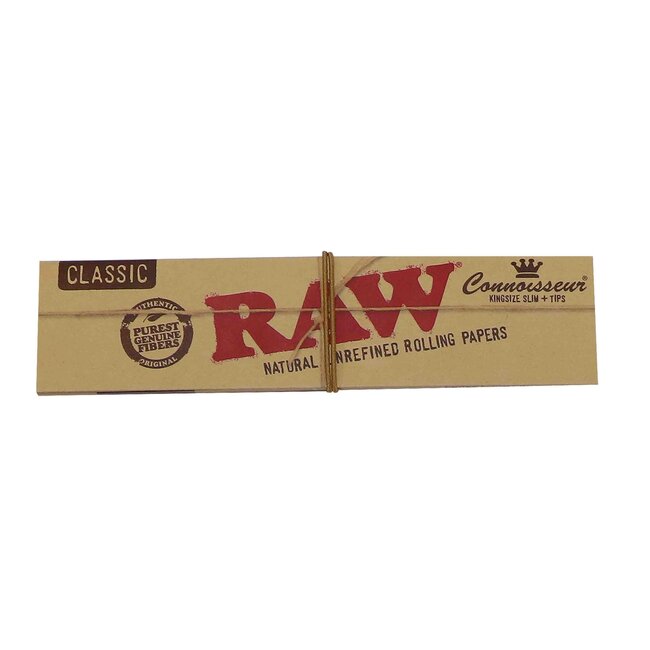 Raw Raw Connaisseur Kingsize Slim Rolling Paper & Tips