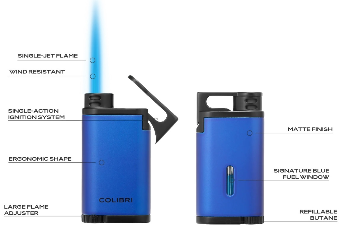 Lighter Colibri Belmont Metallic Black Haddocks