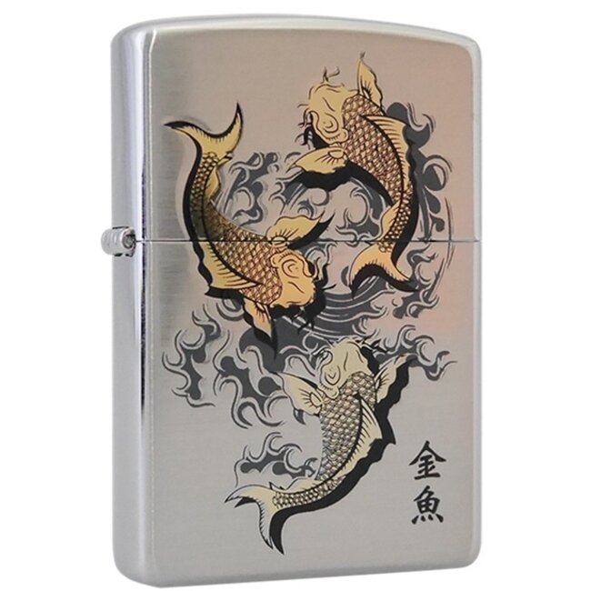 Lighter Zippo Gold Fish NI Korea Design