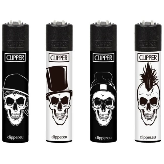 Clipper Set of 4 Clipper Lighters Skulls 10