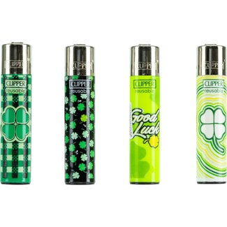 Clipper Set of 4 Clipper Lighters Clover Luck