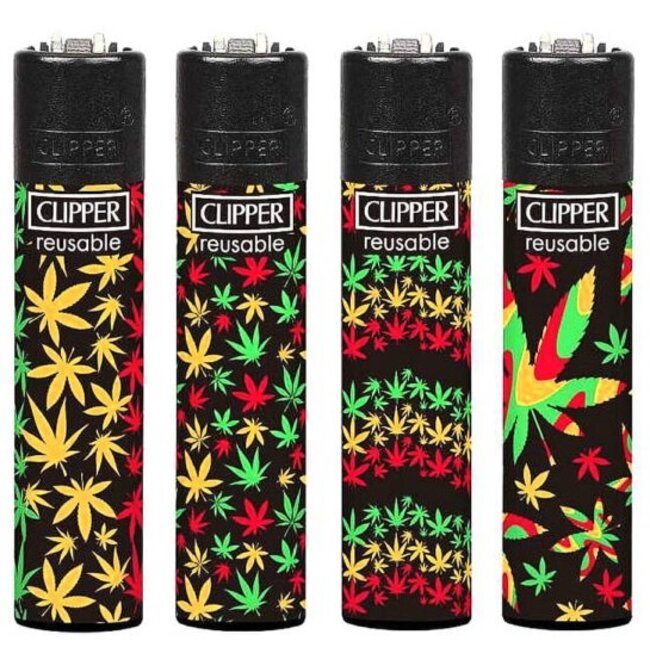 Clipper Set of 4 Clipper Lighters Jamaica Pattern