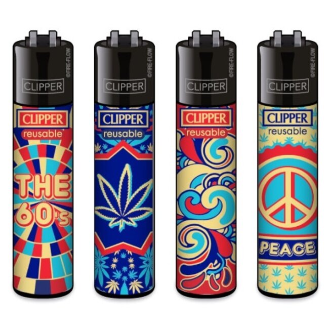 Clipper Set of 4 Clipper Lighters Sixties