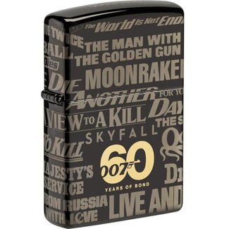 Zippo Lighter Zippo 60th Anniversary James Bond Limited Edition