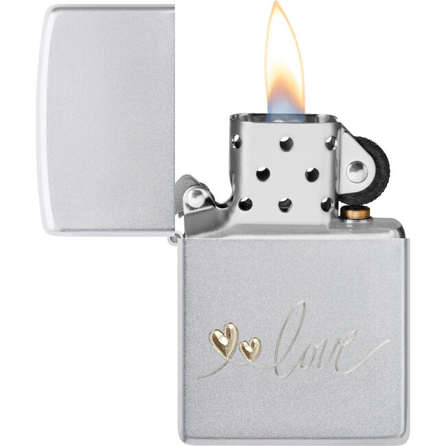 Lighter Zippo Heart Design Love