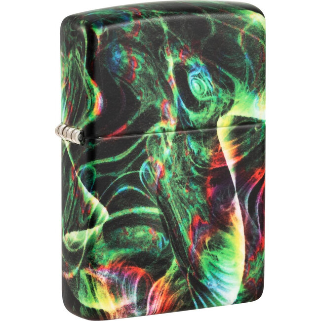 Zippo Lighter Zippo Psychedelic Swirl Glow in the Dark Green