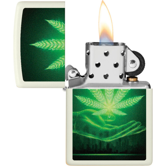 Aansteker Zippo Cannabis Glow in the Dark