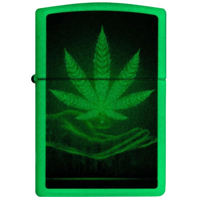 Aansteker Zippo Cannabis Glow in the Dark