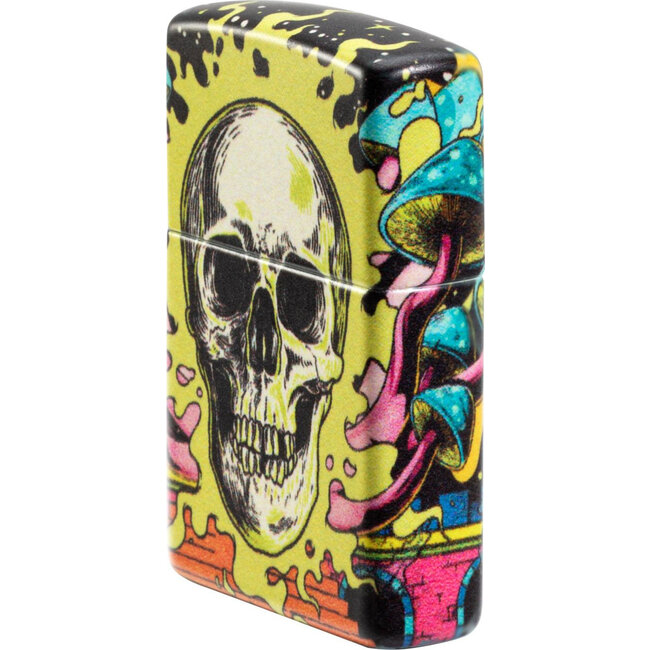 Lighter Zippo Skull Design Glow in the Dark