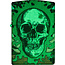 Lighter Zippo Skull Design Glow in the Dark
