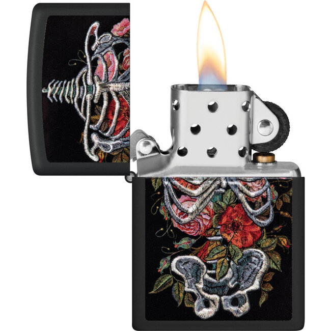Aansteker Zippo 3D Print Skeleton Embroidery