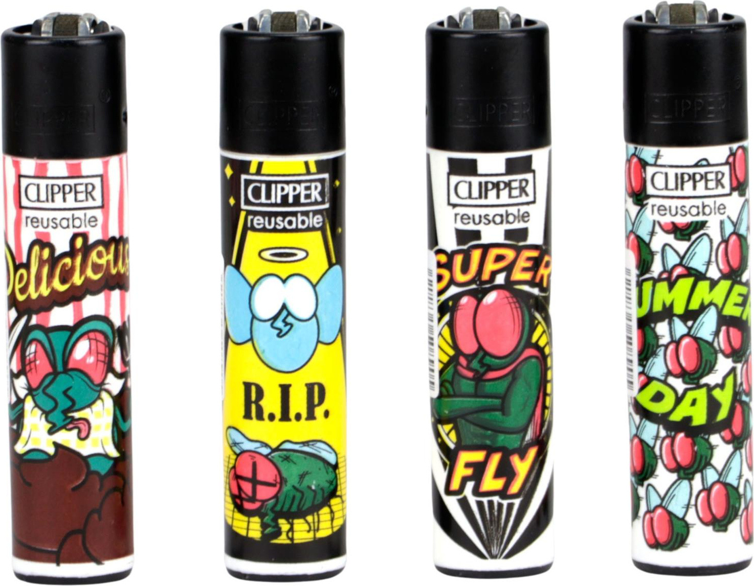 Set of 4 Clipper Lighters Insect World - Haddocks Lightershop