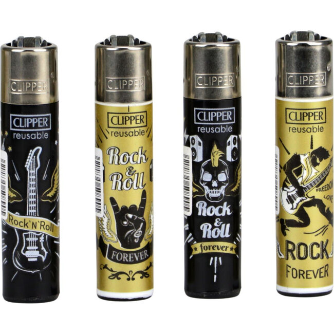 Clipper Set of 4 Clipper Lighters Dark Heaven 4 Rock & Roll