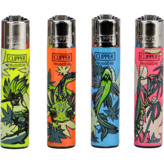 Clipper Set of 4 Clipper Lighters Animal Weeds