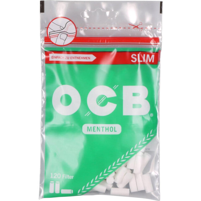 OCB OCB Slim Filters Menthol 6 mm. Zakje