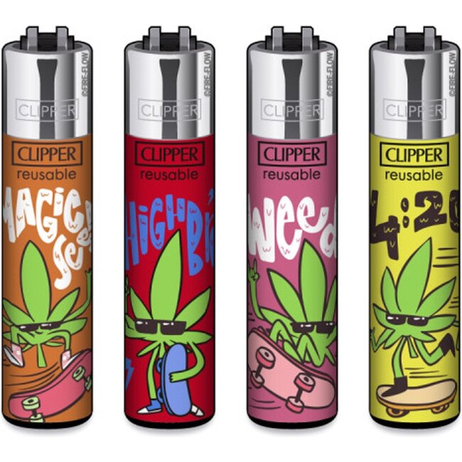 Clipper Set van 4 Clipper Aanstekers Weed Bross